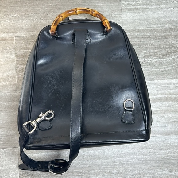 GUCCI Authentic Bamboo Patent Nylon One Strap Sling Backpack - Picture 11 of 16